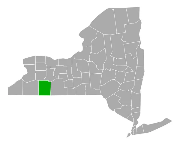 Mappa Allegany New York — Vettoriale Stock
