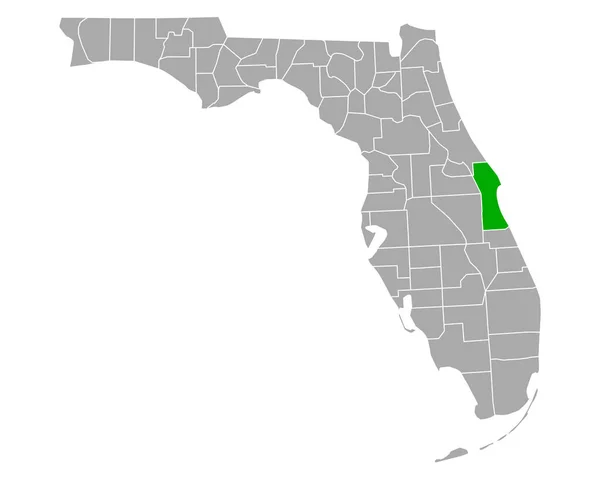 Mapa Brevardu Floridě — Stockový vektor