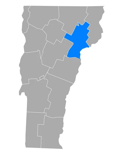 バーモント州のニューカレドニア地図 — ストックベクタ