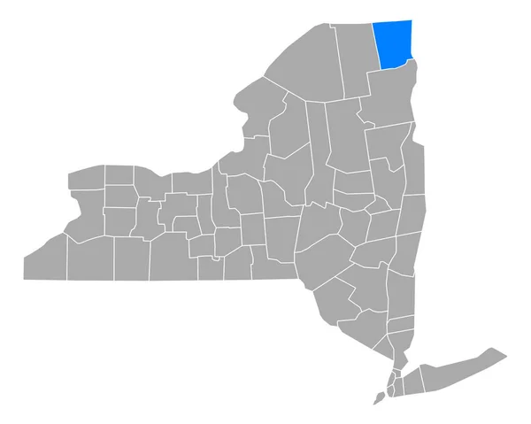 Mappa Clinton New York — Vettoriale Stock
