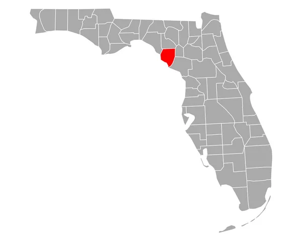 Mapa Dixie Florida — Archivo Imágenes Vectoriales