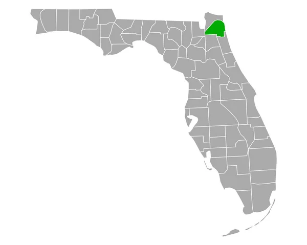 Kaart Van Duval Florida — Stockvector