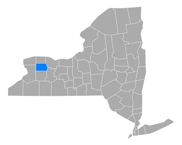 纽约Genesee地图 — 图库矢量图片