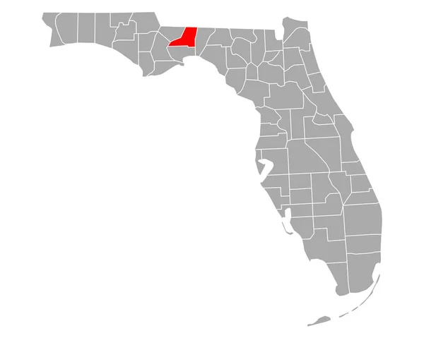 Map Leon Florida — Stock Vector
