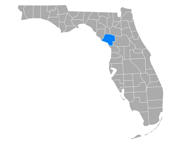 Map Levy Florida — Stock Vector