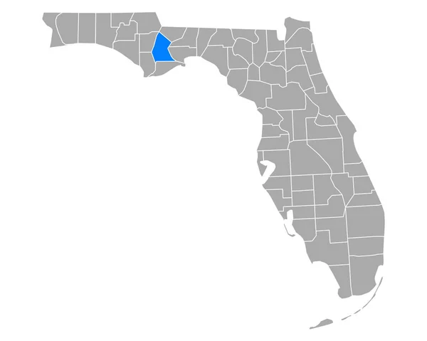 Szabadság Térképe Floridában — Stock Vector