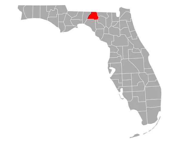 Karta Över Madison Florida — Stock vektor