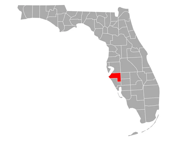 Mapa Manequim Florida —  Vetores de Stock