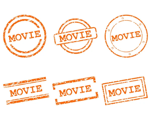 Movie Stamps Vector Illustration — Stock Vector