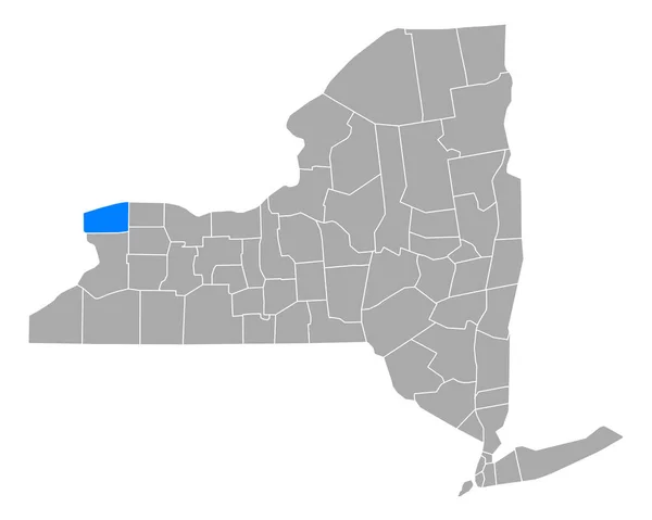 纽约尼亚加拉地图 — 图库矢量图片
