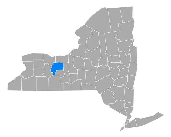 Mapa Ontario Nueva York — Vector de stock