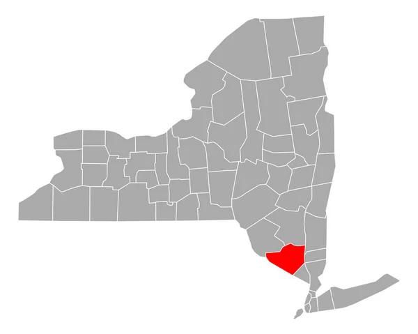 Mappa Orange New York — Vettoriale Stock