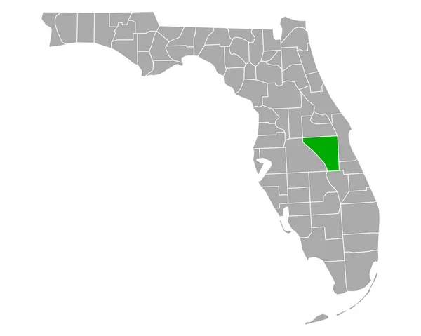 Kaart Van Osceola Florida — Stockvector