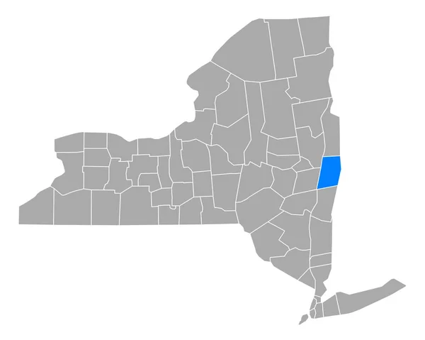 纽约Rensselaer地图 — 图库矢量图片