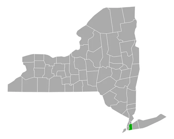 Mapa Queensu New Yorku — Stockový vektor