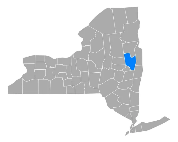 Mapa Saratoga Nueva York — Vector de stock