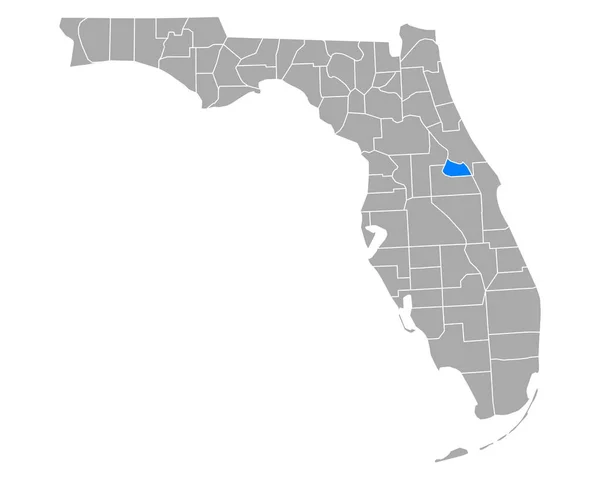 Mapa Seminole Floridě — Stockový vektor