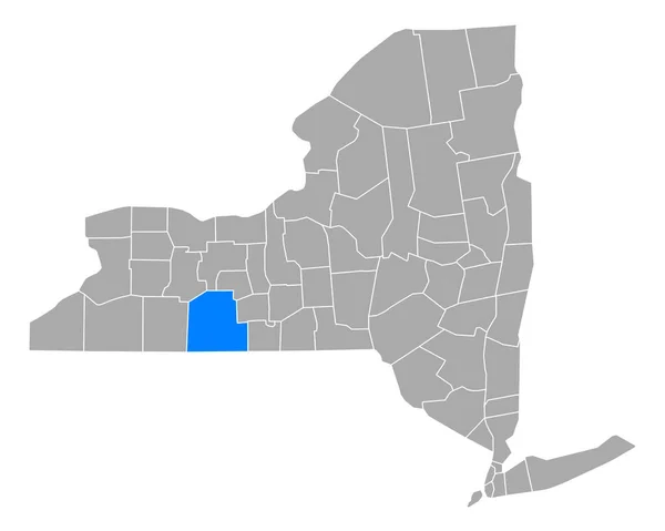 Χάρτης Του Steuben Στη Νέα Υόρκη — Διανυσματικό Αρχείο