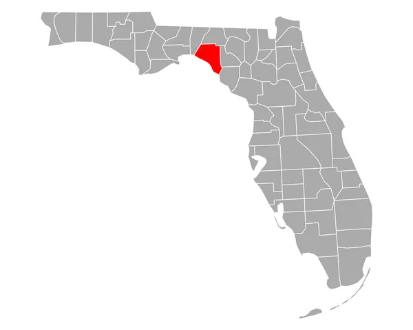 Florida Daki Taylor Haritası — Stok Vektör