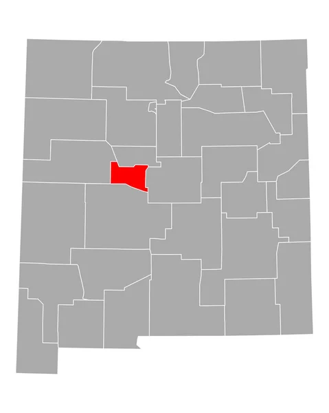 Карта Валенсии Нью Мексико — стоковый вектор