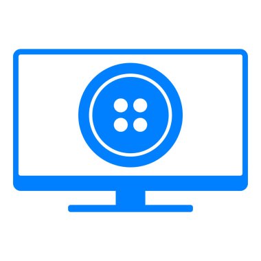 Vektör illüstrasyonu olarak düğme ve ekran