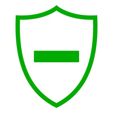 Vektör illüstrasyonu olarak eksi ve kalkan