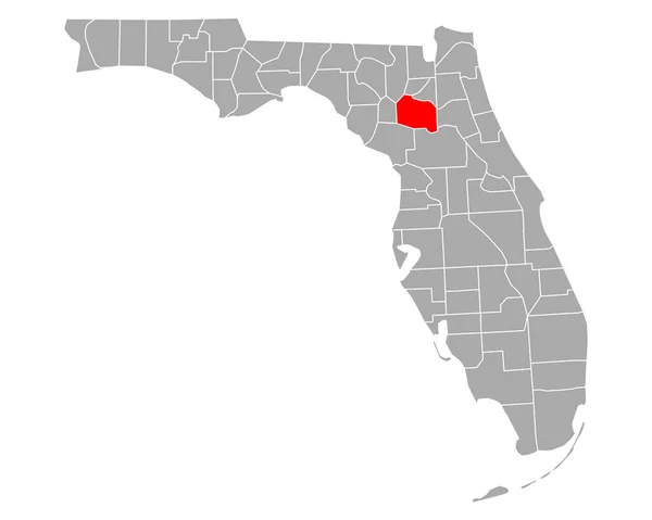 Kaart Van Alachua Florida — Stockvector