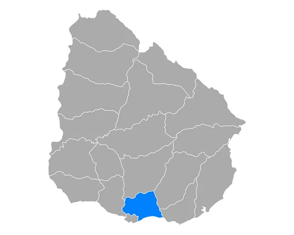 ウルグアイのカナロン地図 — ストックベクタ