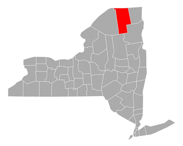 Mapa Franklin Nueva York — Archivo Imágenes Vectoriales