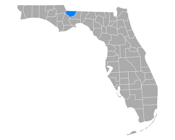 Karte Von Gadsden Florida — Stockvektor