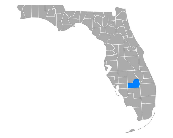 Mapa Óleos Comestíveis Florida — Vetor de Stock