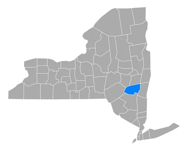 Mapa Greene Nueva York — Vector de stock