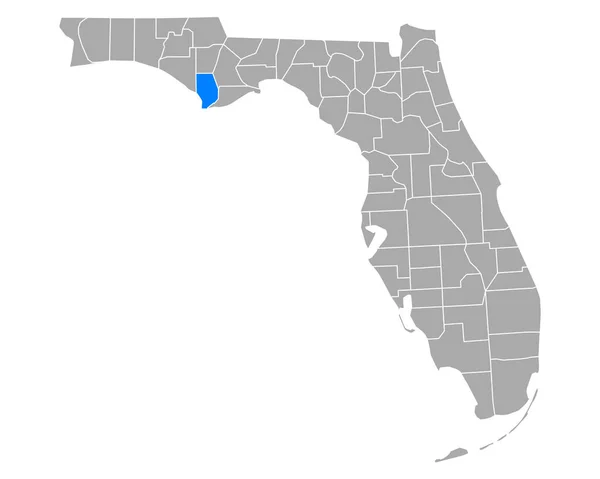 Térkép Öböl Floridában — Stock Vector