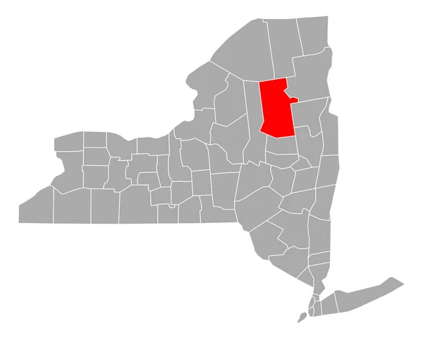 Mapa Hamiltonu New Yorku — Stockový vektor