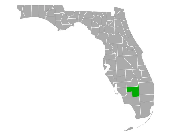 Карта Хендри Флориде — стоковый вектор
