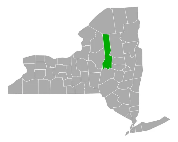 纽约Herkimer地图 — 图库矢量图片