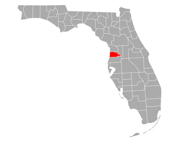 Mapa Hernando Florida — Archivo Imágenes Vectoriales