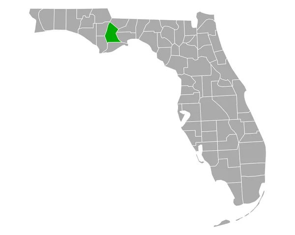 フロリダ州の自由の地図 — ストックベクタ