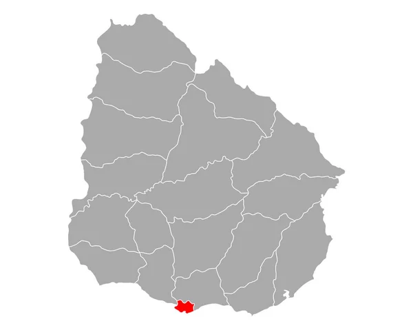 ウルグアイのモンテビデオ地図 — ストックベクタ