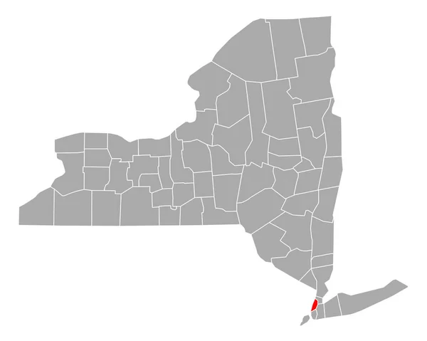 Mappa New York New York — Vettoriale Stock