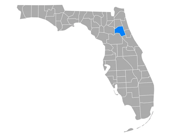 Mapa Portas Automáticas Florida — Vetor de Stock