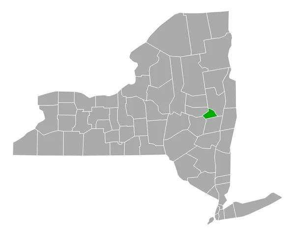 纽约Schenectady地图 — 图库矢量图片