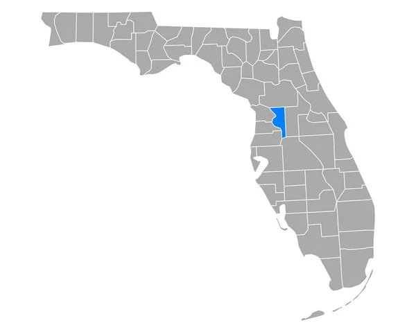 Karta Över Sumter Florida — Stock vektor