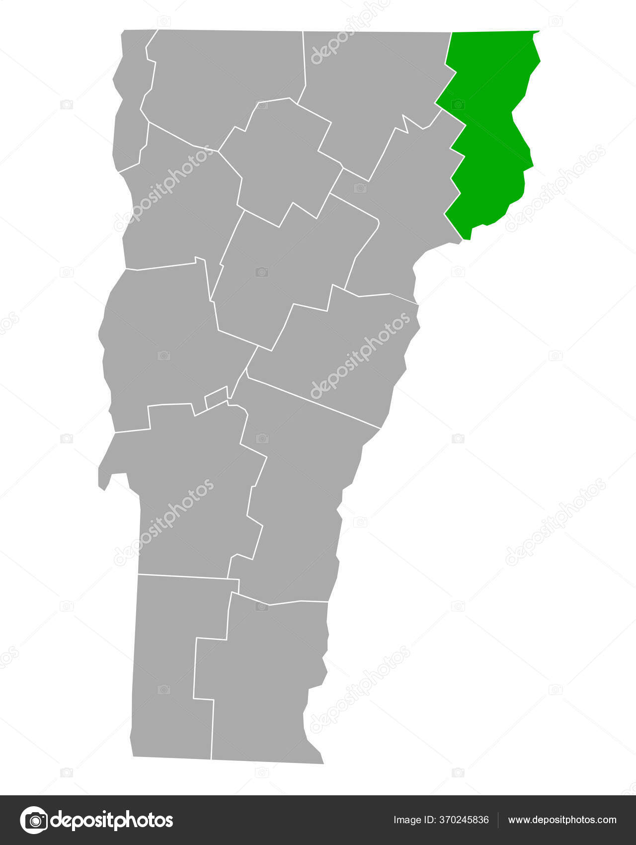 Map Essex Vermont — Stock Vector © rbiedermann 370245836