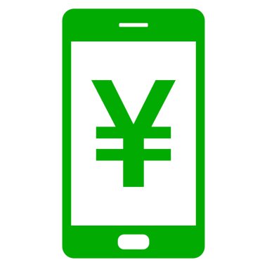 Vektör illüstrasyonu olarak Yen ve akıllı telefon