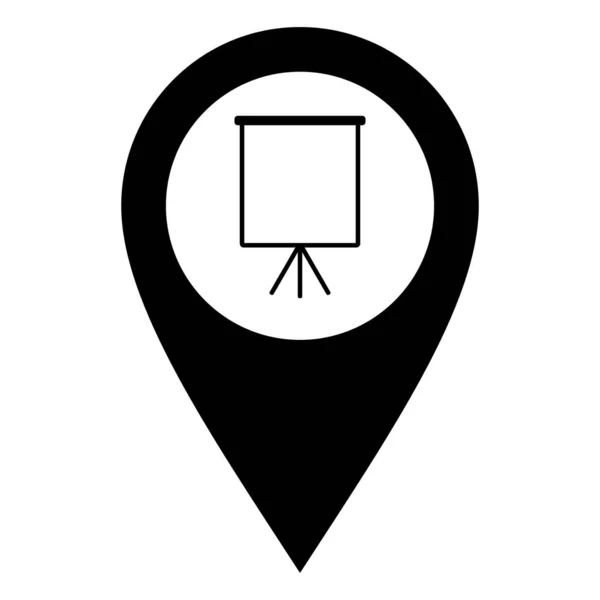 Flipchart Location Pin Vector Illustration — ストックベクタ