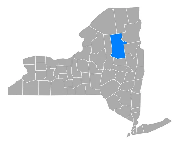 纽约汉密尔顿地图 — 图库矢量图片