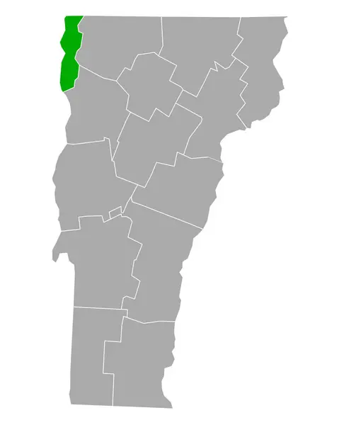 Mapa Aluguel Carros Vermont — Vetor de Stock