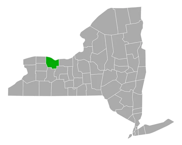 Monroe Térképe New Yorkban — Stock Vector
