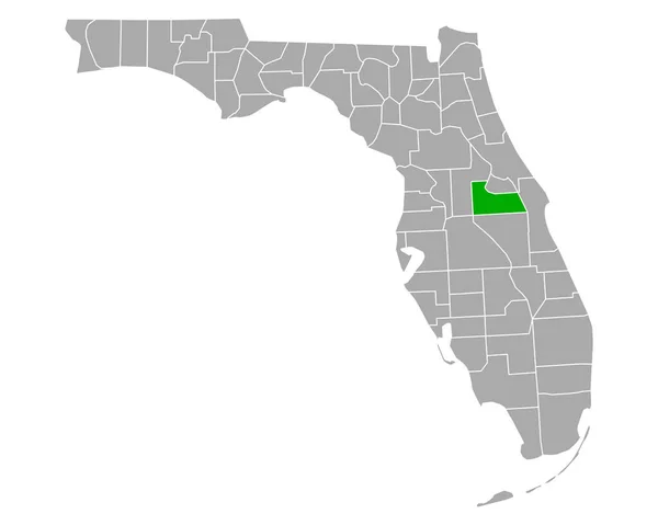 Mapa Pomeranče Floridě — Stockový vektor